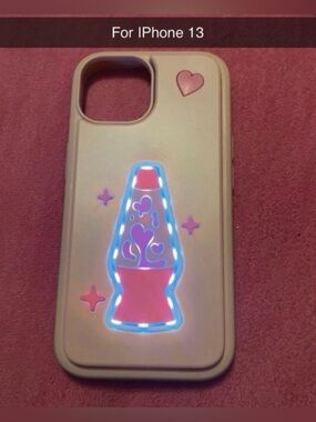 Unbranded Pink Lava Lamp Glow Case for iPhone 13